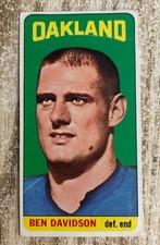 1965 Topps Tall Boy Football Card #137 Ben Davidson Oakland Raiders AFL Rookie. rookie card picture