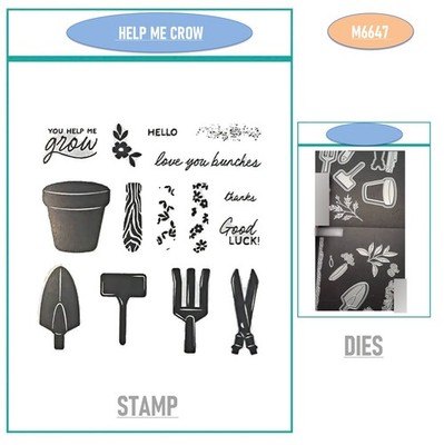 HELP ME CROW Dies and Stamps Scrapbook DIY Handmade Greeting Card Making