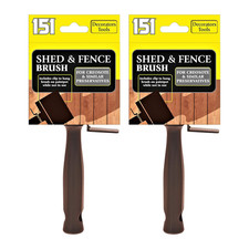 2x Shed Fence Brush Block Multipurpose Paint Paste Wood Decking Wide 10cm x 4cm