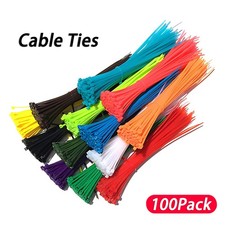100Pcs 4" 6" 8" 12" 15" 18" 24" Industrial Color Wire Cable Zip Nylon Tie Wraps