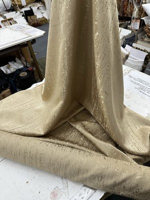 Damask Jacquard Brocade  Fabric - 58  Wide -Sold By The Yard - Gold