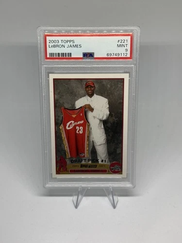2003 Topps NBA LeBron James #221 Rookie Card PSA 9 Mint Cleveland Cavaliers