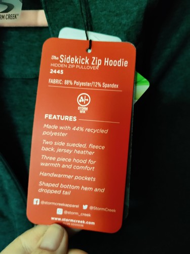 Storm Creek Sidekick Zip Hoodie Women's 2X Dark Teal Green 1/4 Zip Pockets... - Picture 6 of 9