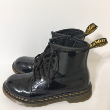 Dr. Martens 1460 Patent Leather Kids Size 7 Black Lace Up Combat Boots