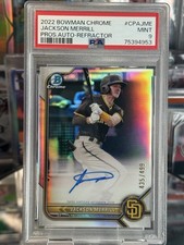 2022 Bowman Chrome - Pros. Autographs Jackson Merrill #CPA-JME Refractor /499