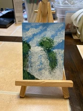 ACEO Original Acrylic Painting Landscape Abstract Art Card ATC Scenery 99