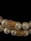 Coro Vintage CORO 1950s Faux Pearl & Gold Metal Choker Necklace Signed Coro — photo 3