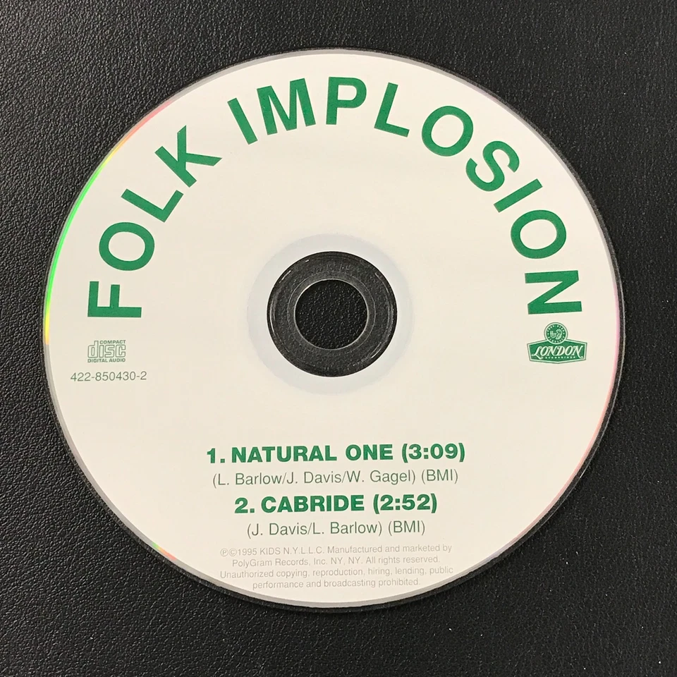 1995 Folk Implosion: Natural One EX Single CD DISC London Rec. w/Insert US VTG! Foto 2 de 4