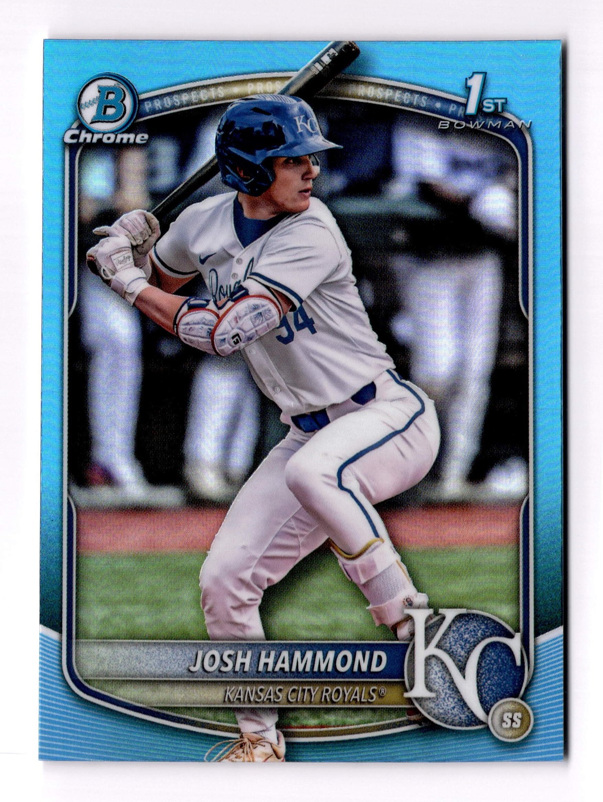 2025 Bowman 1st Draft #BDC-185 Josh Hammond Chrome Sky Blue Refractor
