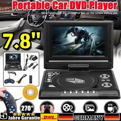 Tragbarer DVD Player mit HD Großbildschirm Drehbar Bildschirm Player+Gamepad NEU