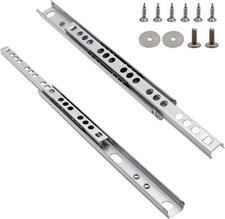 13.5 Inch Drawer Slides, 0.7 inch Wide, Pack of 2 | Metal, Ball Bearing, Dual Di