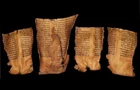ANCIENT TORAH BIBLE MANUSCRIPT 4 FRAGMENTS 250-300 YEARS OLD FROM SYRIA JUDAICA