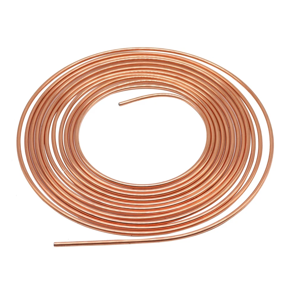 Copper Nickel Brake Line Tubing Kit 3/16 OD 25 Ft Coil Roll all Size Fittings Foto 3 de 4
