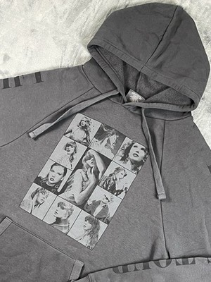 Taylor Swift The Eras Tour Hoodie Gray Black Large Official Concert Merch