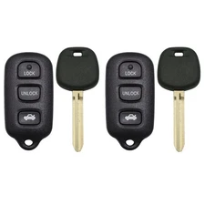 2 Replacement for Toyota Camry Keyless Remote Fob Car GQ43VT14T 4B + 4D67 Key