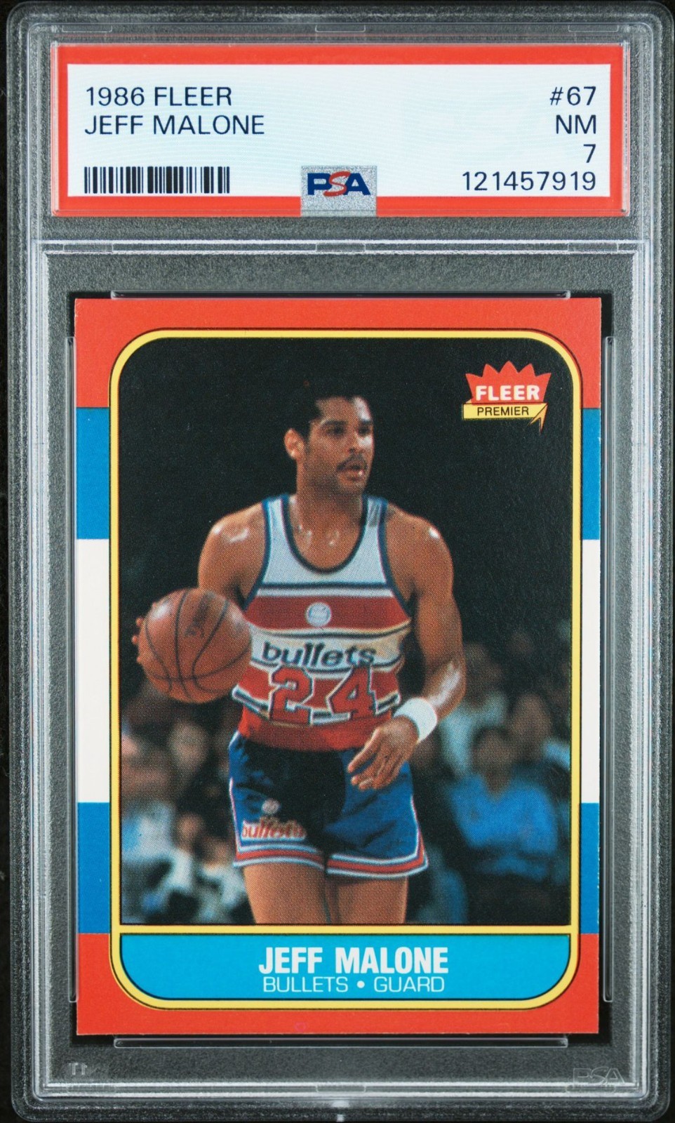 1986 FLEER #67 JEFF MALONE PSA 7