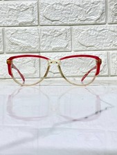Vintage Roberto Capucci Eyeglasses 80s Red Clear Italy 53-17 Designer Frame NOS