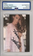 VANNA WHITE WHEEL OF FORTUNE SIGNED SEXY LINGERIE PLAYBOY PICTURE PSA DNA COA