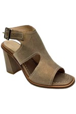 Donald Pliner Women's Emiko Metallic Heeled Sandal Light Bronze