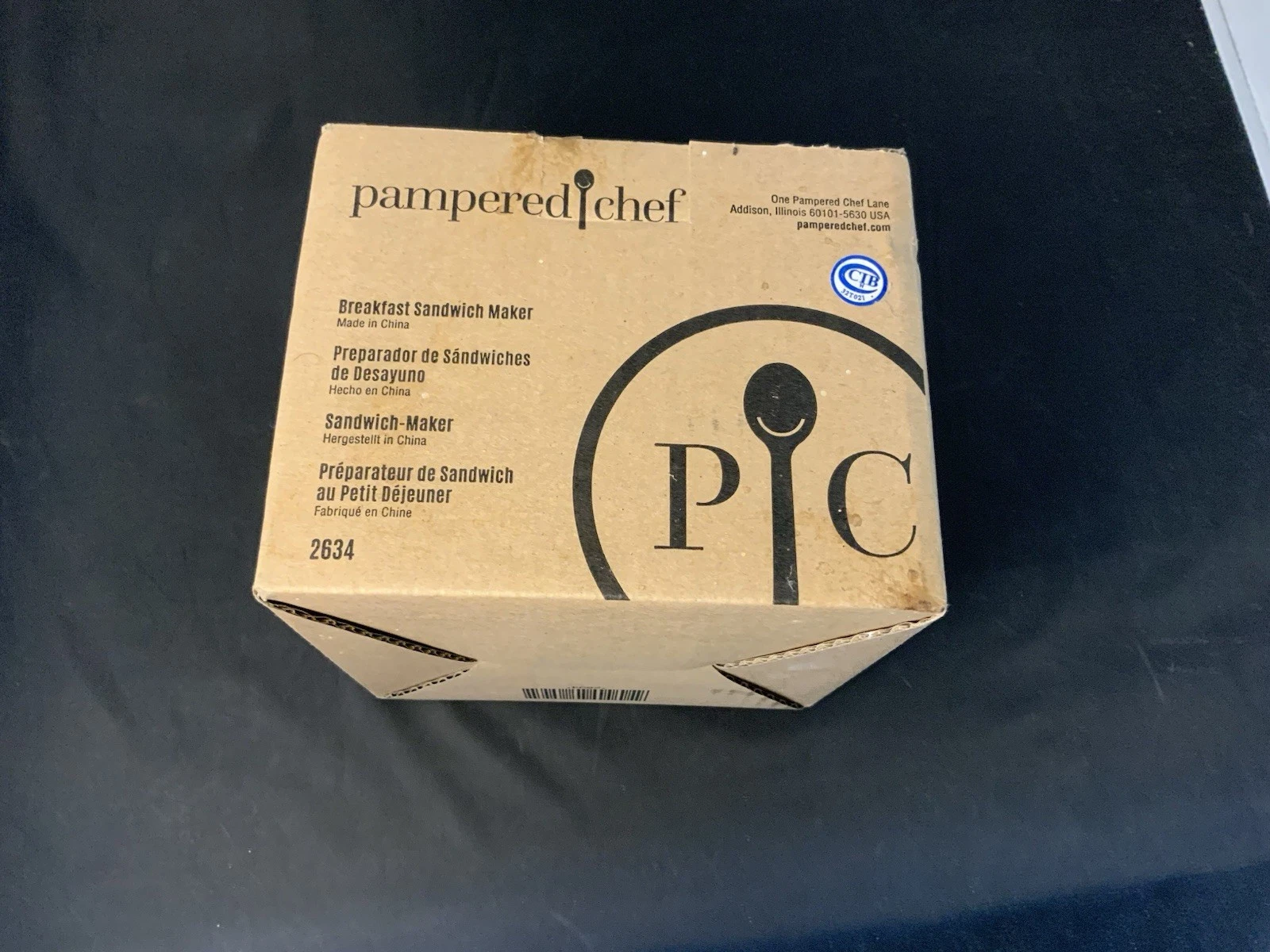 Pampered Chef Breakfast Sandwich Maker #2634 Ceramic White New NIB