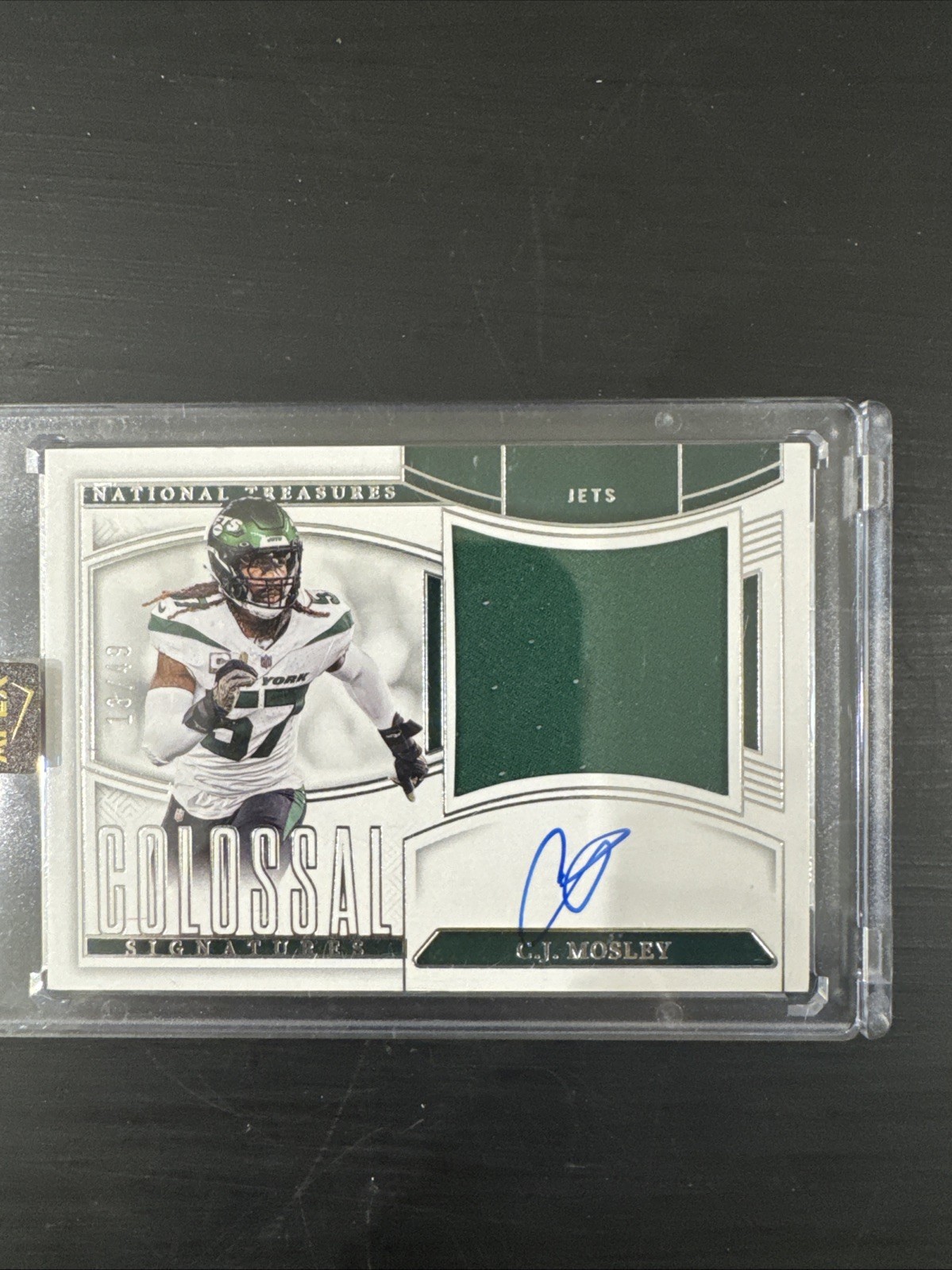 2024 National Treasures #CS-CJM C.J. Mosley Colossal Signatures Patch Auto /49