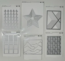 Repro Dies Lot of 6 - SIMON SAYS STAMP - Star, Cover Plates Diamond, X, Florence