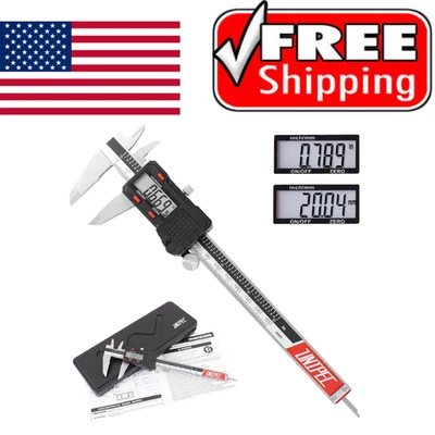 DIGITAL CALIPER MEASURING TOOL Calibre Digital Acero Inoxidable Calibrador Pie de Rey Con Pantalla LCD yEstuche