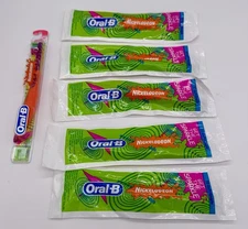 Vintage Nickelodeon Lot of 6 Oral-B Kid's Children's Toothbrushes SEALED NOS