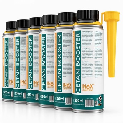 INOX  Cetan Booster Additiv für Dieselmotoren 6x250 ml Cetanzahl Verbesserer