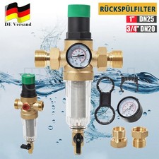 Rückspülfilter mit Druckminderer, Wasserfilter 1Zoll DN25 3/4 DN20 Hausanschluss