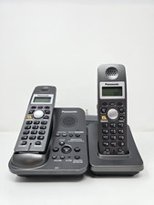 Panasonic KX-TG3031B Cordless Phone System w/ Base, 2 Handsets & Chargers Tested