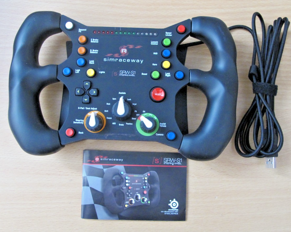 SteelSeries Simraceway SRW-S1 Gaming Steering Wheel USB PC
