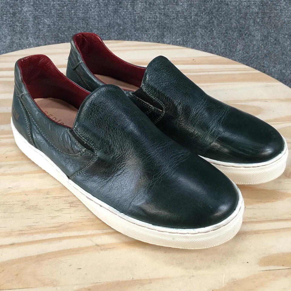Bed Stu Shoes Womens 8.5 Hermione Casual Slip On Low Sneakers Dark Green Leather - Image 3 of 4