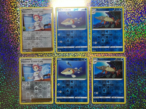 Pokemon TCG Vivid Voltage Reverse Holo: 042/185 Barraskewda; 041/185 Arrokuda