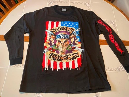 Guns N Roses Use Your Illusion Tour Long Sleeve 1990s vintage concert t-shirt, vintage, size XL, single stitch, B+ condition