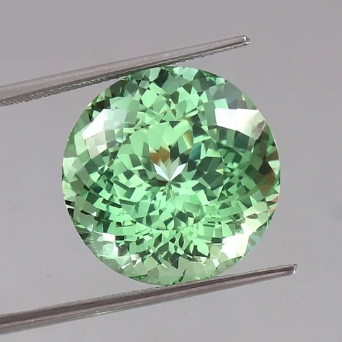 Zaffiro verde naturale migliore qualità forma rotonda AAA pietra preziosa sfusa 11x8 mm - Foto 4 di 8