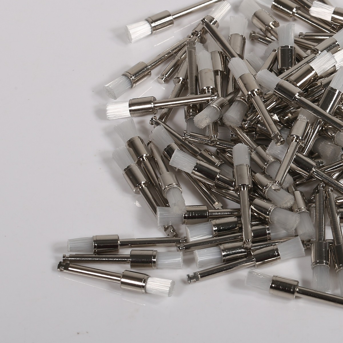 500-Pack Dental Latch-Type Polishing Cups & Prophy Brushes - White, For Tooth Cleaning