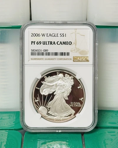 2006-W Silver Eagle $1 “TONED” NGC: PF 69 Ultra Cameo #C1141
