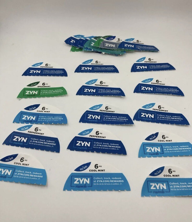 Lot Of 30 unused Zyn Rewards Codes eBay