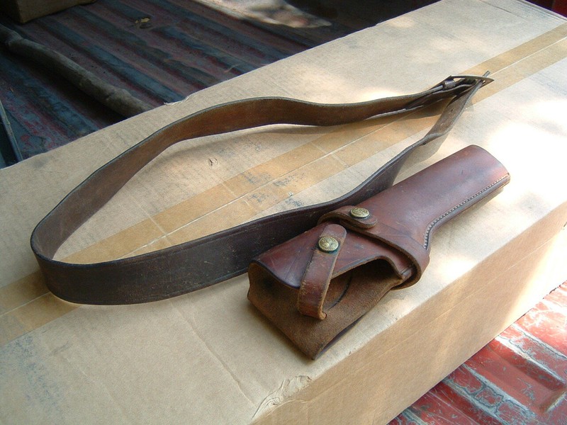 Vintage holster with belt ,leather, Bauer Bros, m.f.g.