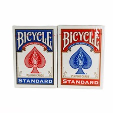 Bicycle Standard Face Poker Playing Cards Two Decks Sealed Red Blue