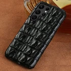 Genuine Crocodile Leather Case for Samsung Galaxy S26 S25 Ultra Alligator Cover