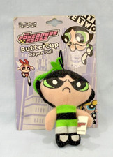 Rare Power Puff Girlsl BUTTERCUP Plush Zipper Pull / Backpack Hanger  On Card