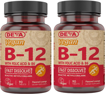 Vegan Vitamin B12 Fast Dissolve Supplement - Once-Per-Day Complex with 1000 Mcg 