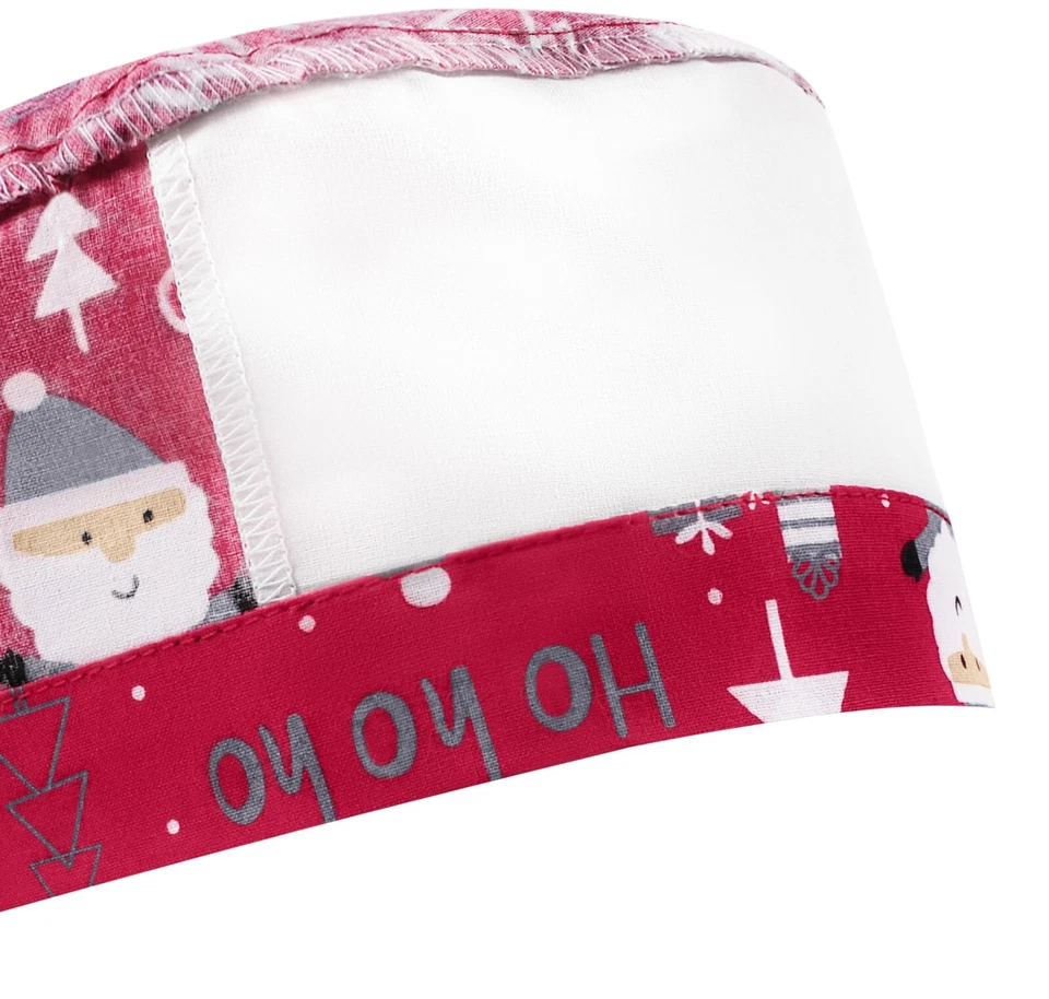 Scrub caps men, surgical cap, scrub hats winter, nurse hat Santa, Christmas - Image 3 of 3