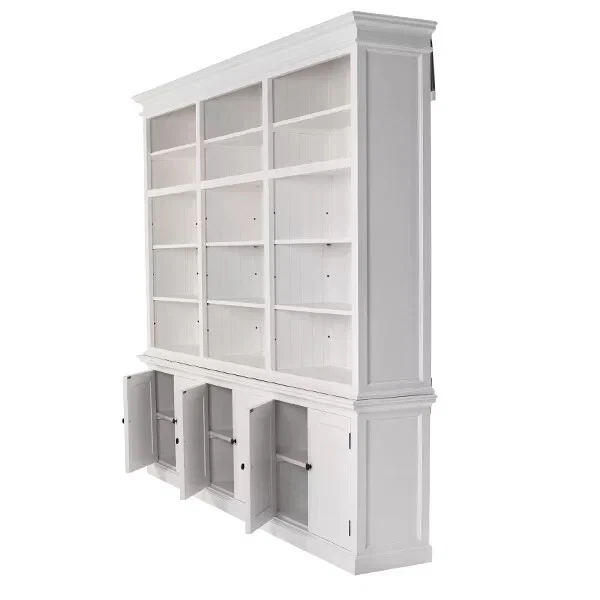 Halifax Caoba Sólida Triple Bahía Hutch Unit (CAJÓN INFERIOR NO INCLUIDO) Foto 4 de 4