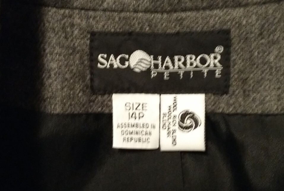 Sag Harbor 70% Wool Classic Solid Gray Blazer Jac… - image 2