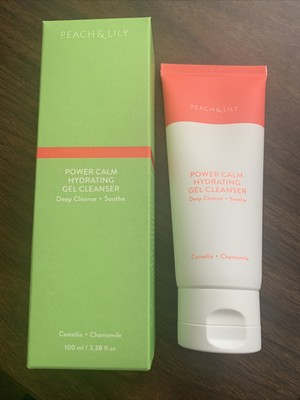 power calm hydrating gel cleanser peach and lily