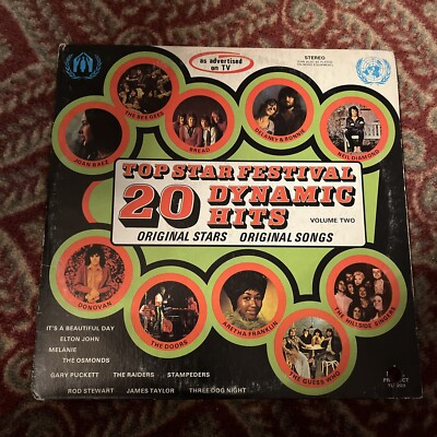 K-tel 20 Top Star Festival Dynamic Hits Volume Two - 1972 Vinyl LP ...