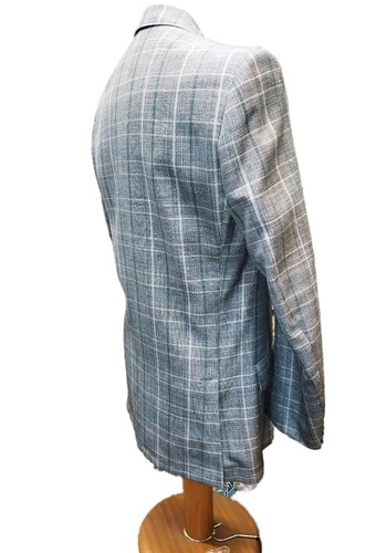Giacca Uomo Estate Sportiva Leggera Quadri Riga FACIS 46 50 Drop 7 / 8 Sfoderata - Foto 63 di 74